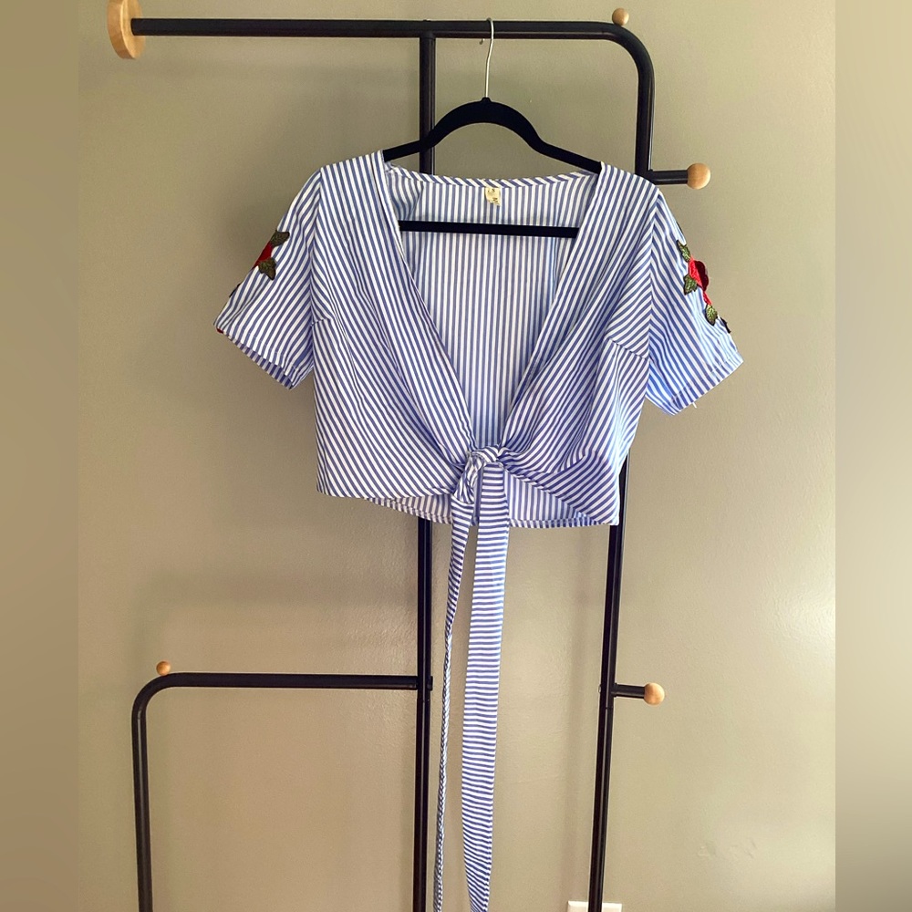 Melle Front Tie Blouse S